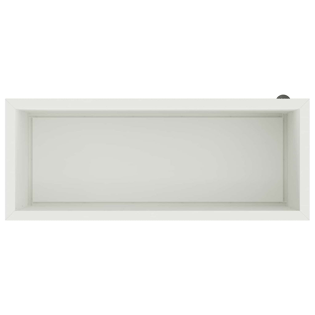 vidaXL Donica ogrodowa z oświetleniem LED Biały 40 x 100 x 40 cm Stal