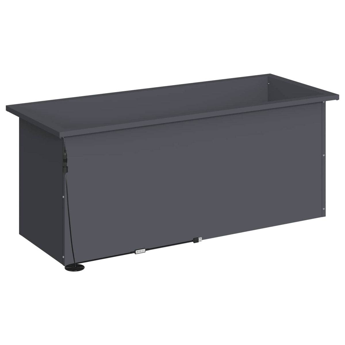 vidaXL Donica ogrodowa z oświetleniem LED Antracyt 40 x 100 x 40 cm
