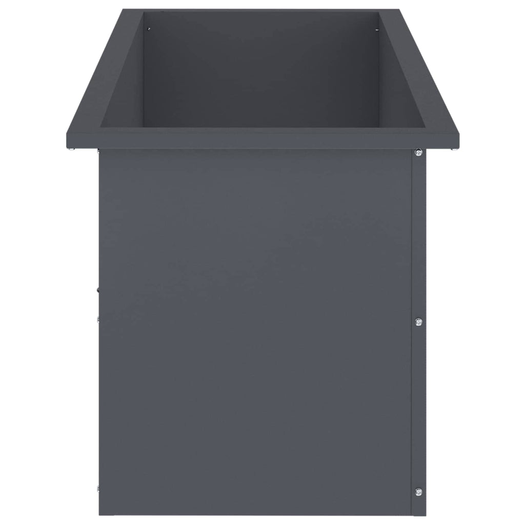 vidaXL Donica ogrodowa z oświetleniem LED Antracyt 40 x 100 x 40 cm