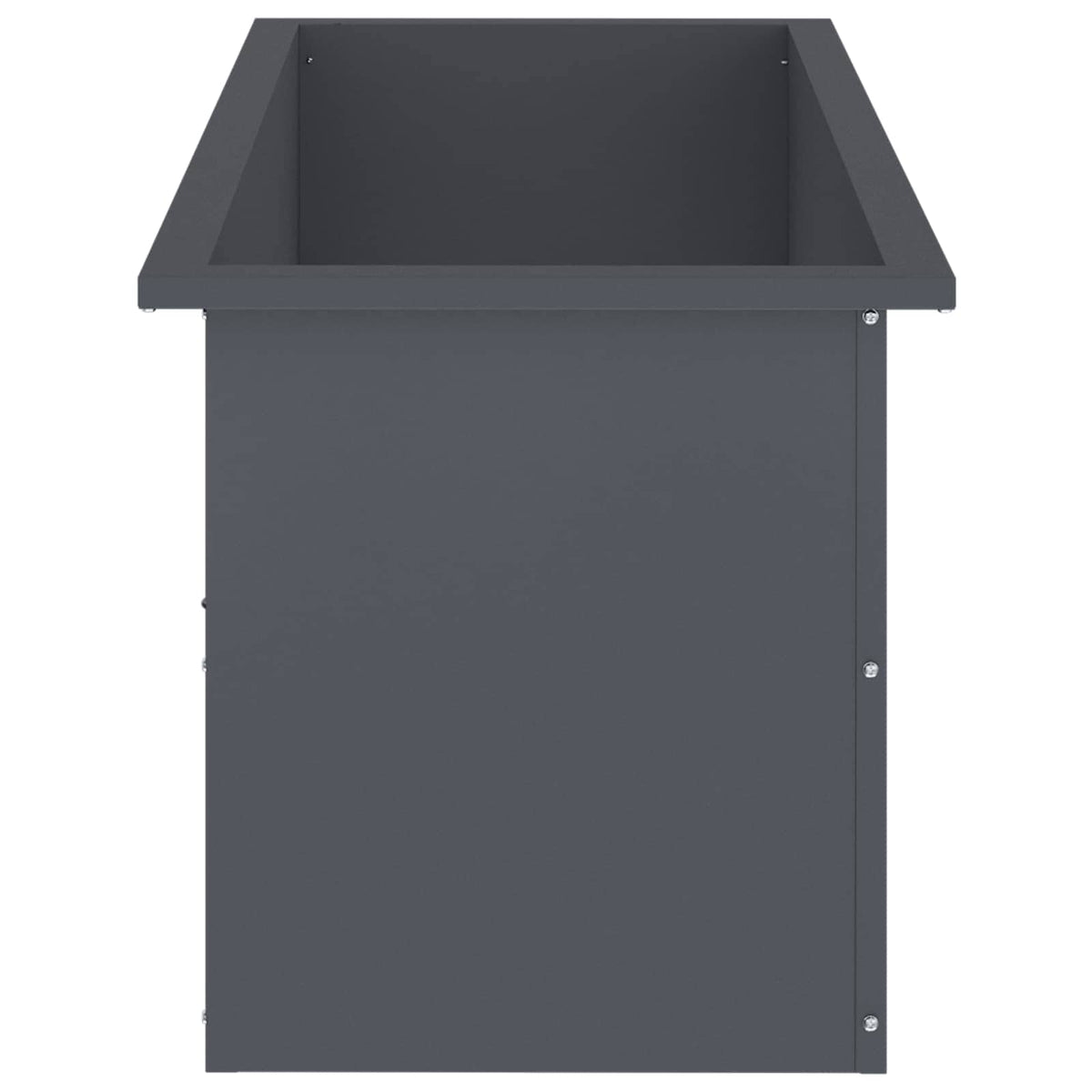 vidaXL Donica ogrodowa z oświetleniem LED Antracyt 40 x 100 x 40 cm