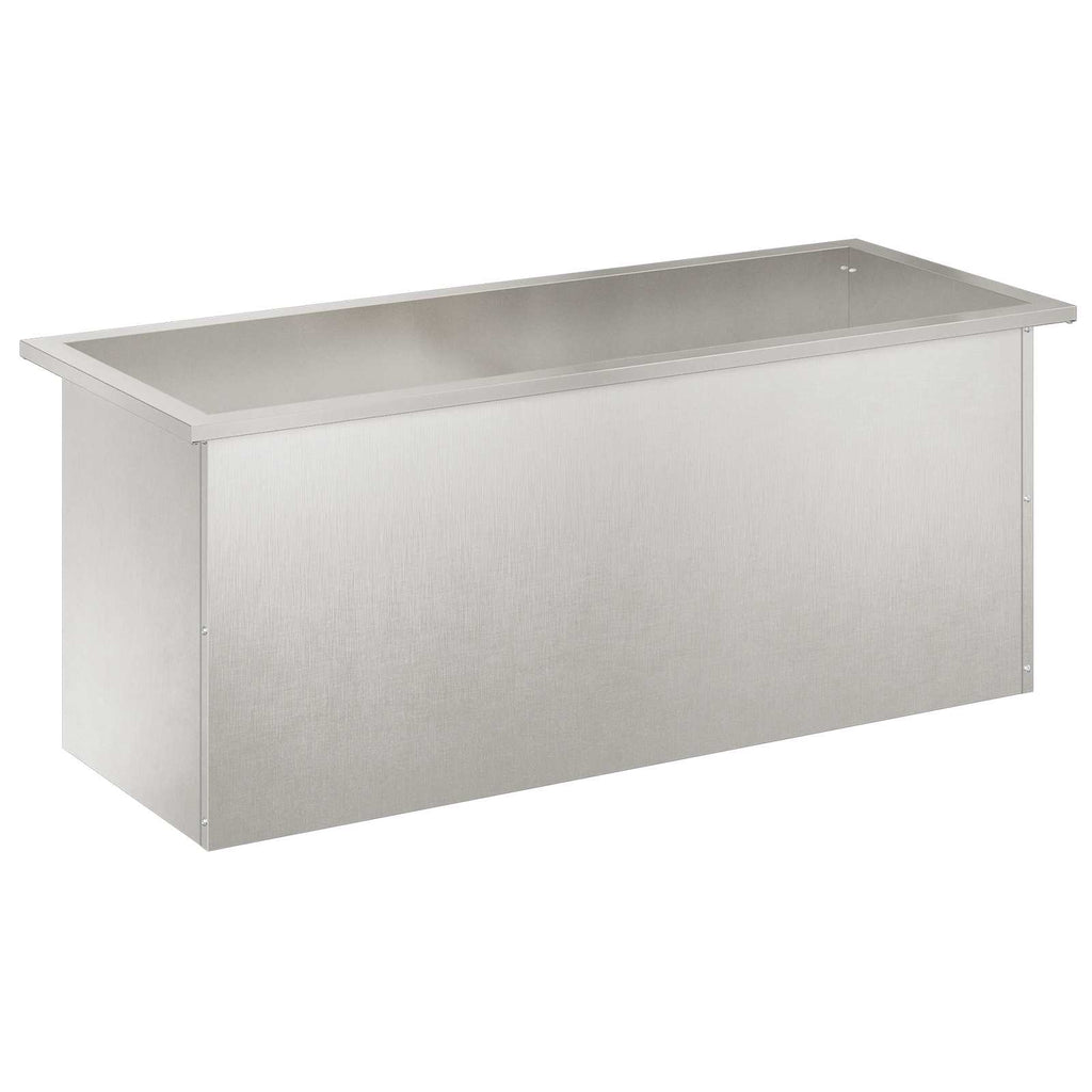 vidaXL Donica ogrodowa z oświetleniem LED srebrny 40 x 100 x 40 cm