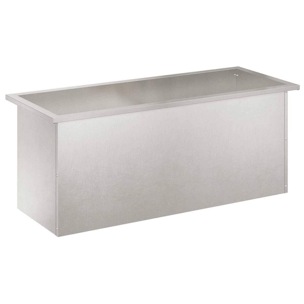 vidaXL Donica ogrodowa z oświetleniem LED srebrny 40 x 100 x 40 cm