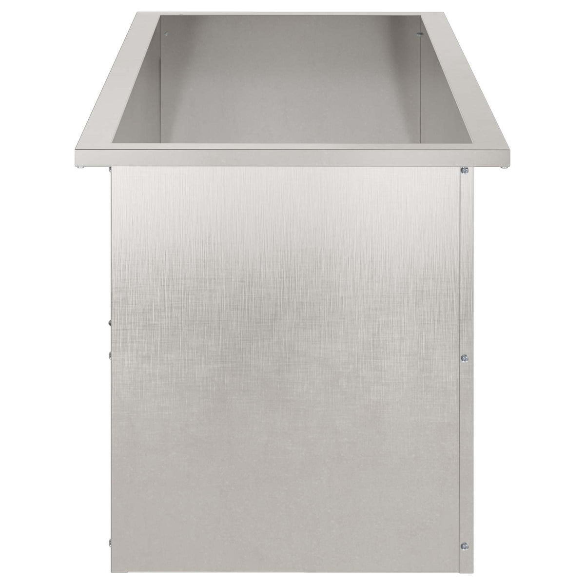 vidaXL Donica ogrodowa z oświetleniem LED srebrny 40 x 100 x 40 cm