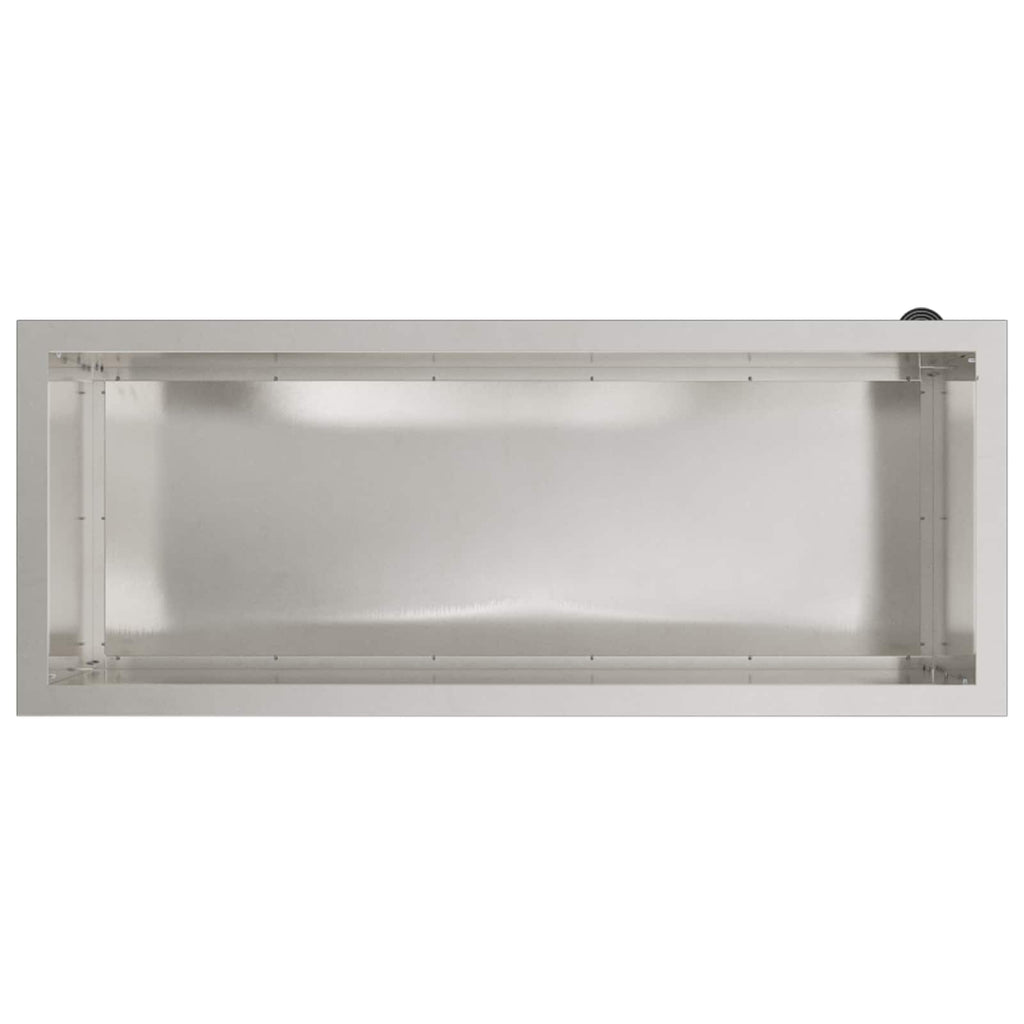 vidaXL Donica ogrodowa z oświetleniem LED srebrny 40 x 100 x 40 cm