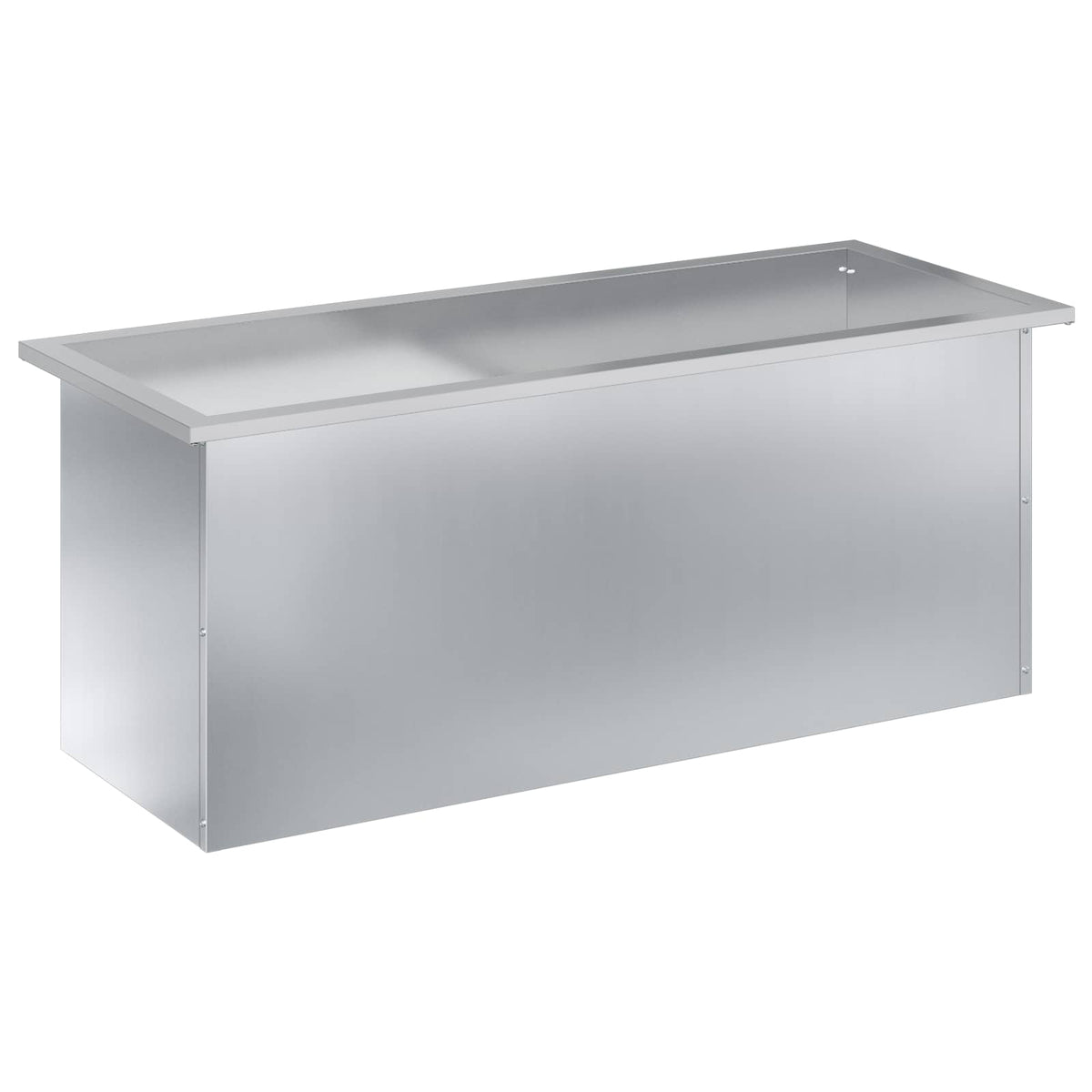 vidaXL Donica ogrodowa z oświetleniem LED srebrny 40 x 100 x 40 cm