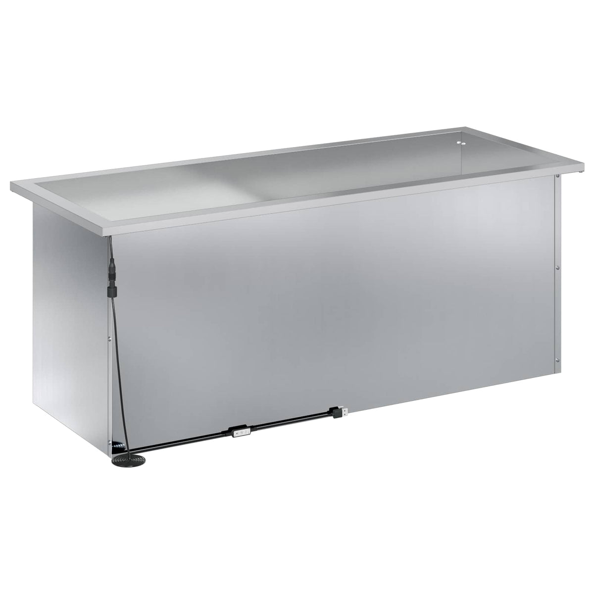 vidaXL Donica ogrodowa z oświetleniem LED srebrny 40 x 100 x 40 cm