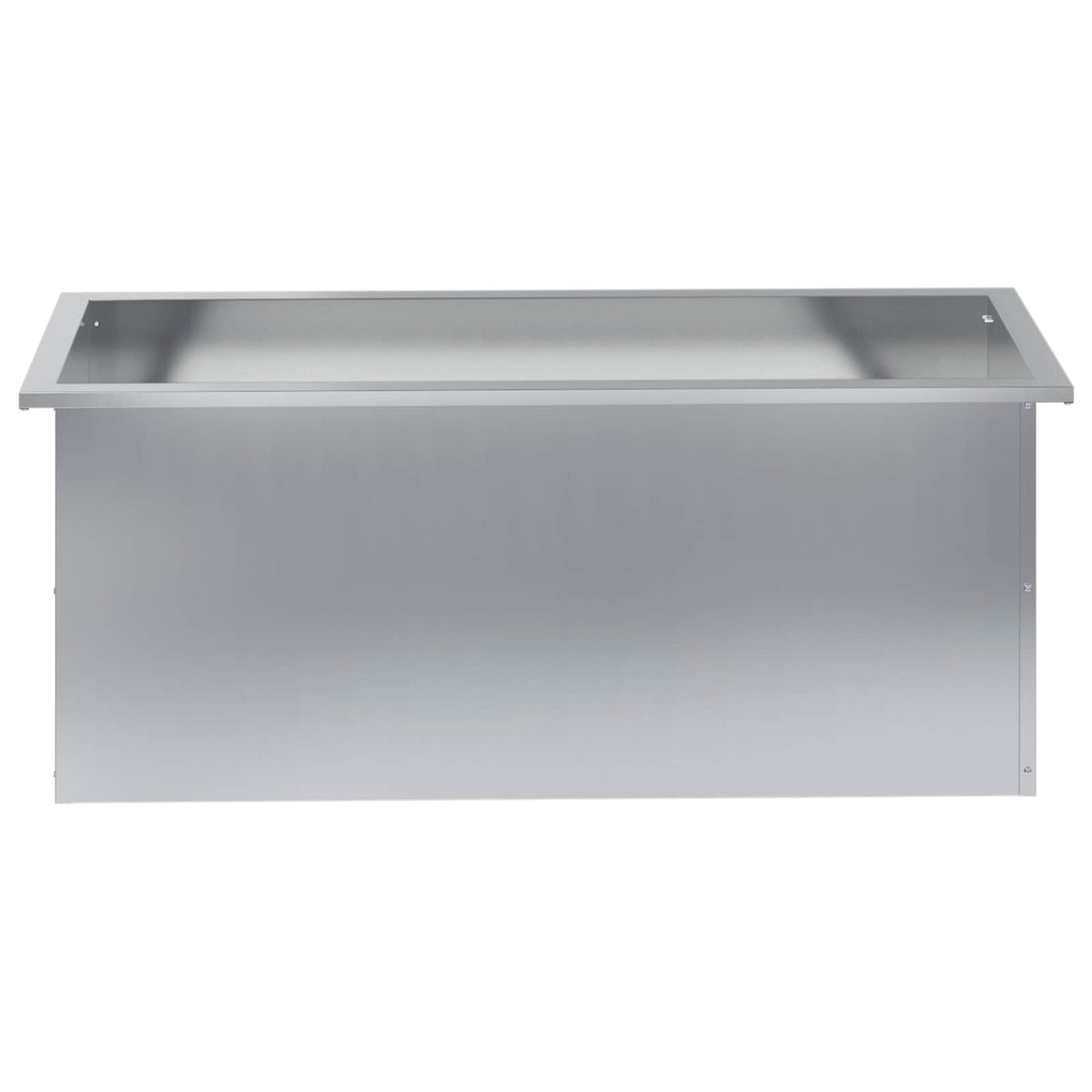 vidaXL Donica ogrodowa z oświetleniem LED srebrny 40 x 100 x 40 cm
