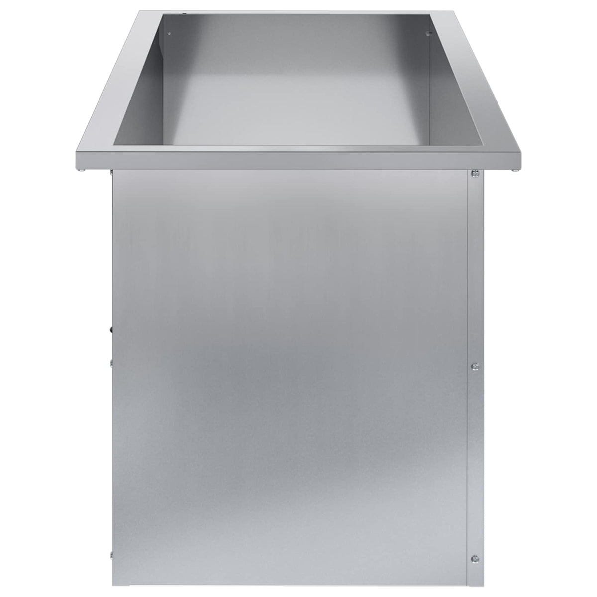 vidaXL Donica ogrodowa z oświetleniem LED srebrny 40 x 100 x 40 cm