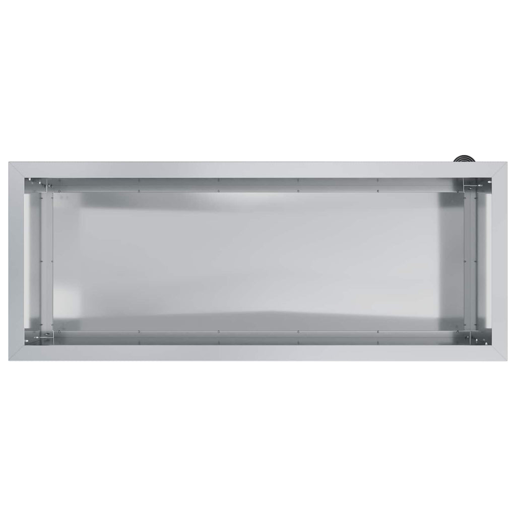 vidaXL Donica ogrodowa z oświetleniem LED srebrny 40 x 100 x 40 cm