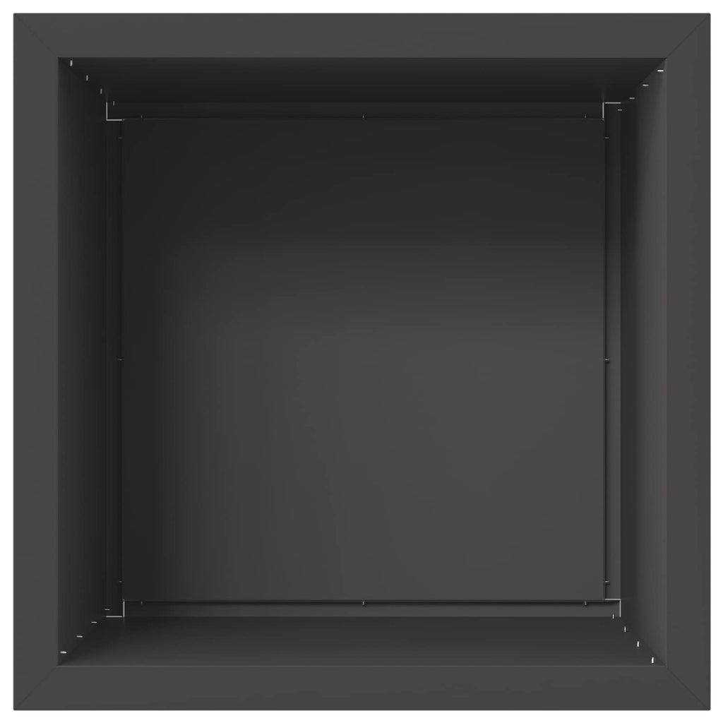 vidaXL Donica ogrodowa z oświetleniem LED Czarny 50 x 50 x 48 cm Stal