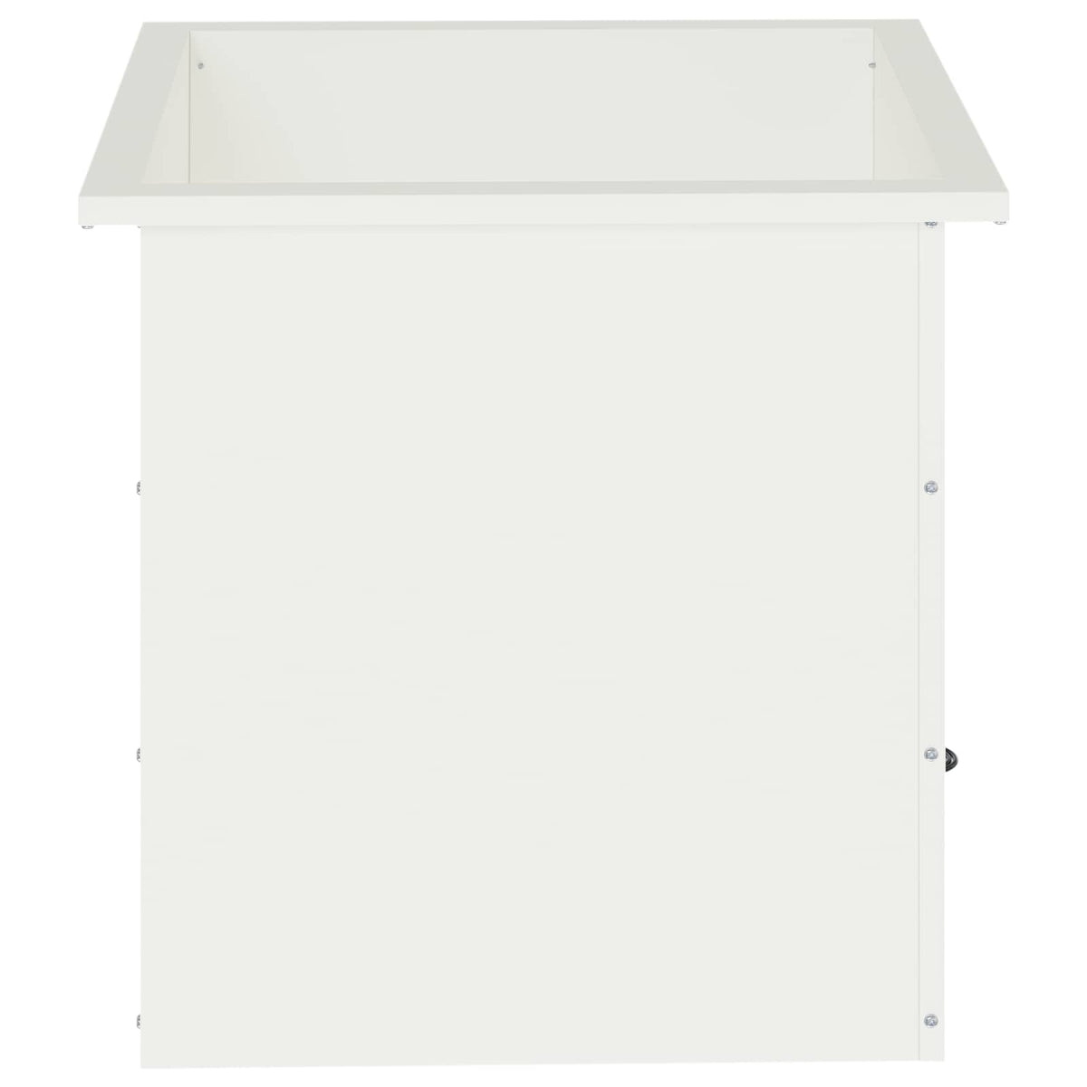 vidaXL Donica ogrodowa z oświetleniem LED Biały 50 x 50 x 48 cm Stal
