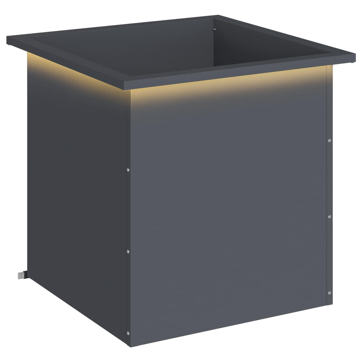 vidaXL Donica ogrodowa z oświetleniem LED Antracyt 50 x 50 x 48 cm