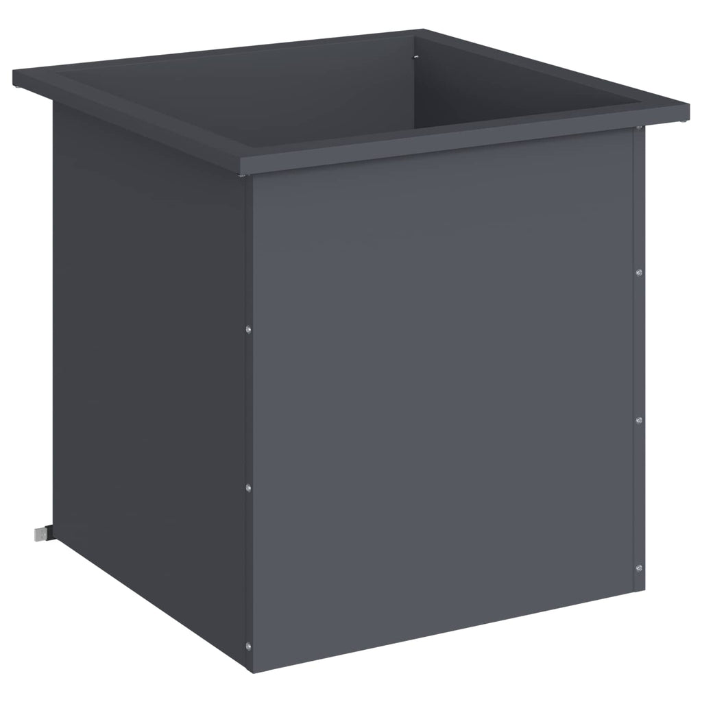 vidaXL Donica ogrodowa z oświetleniem LED Antracyt 50 x 50 x 48 cm