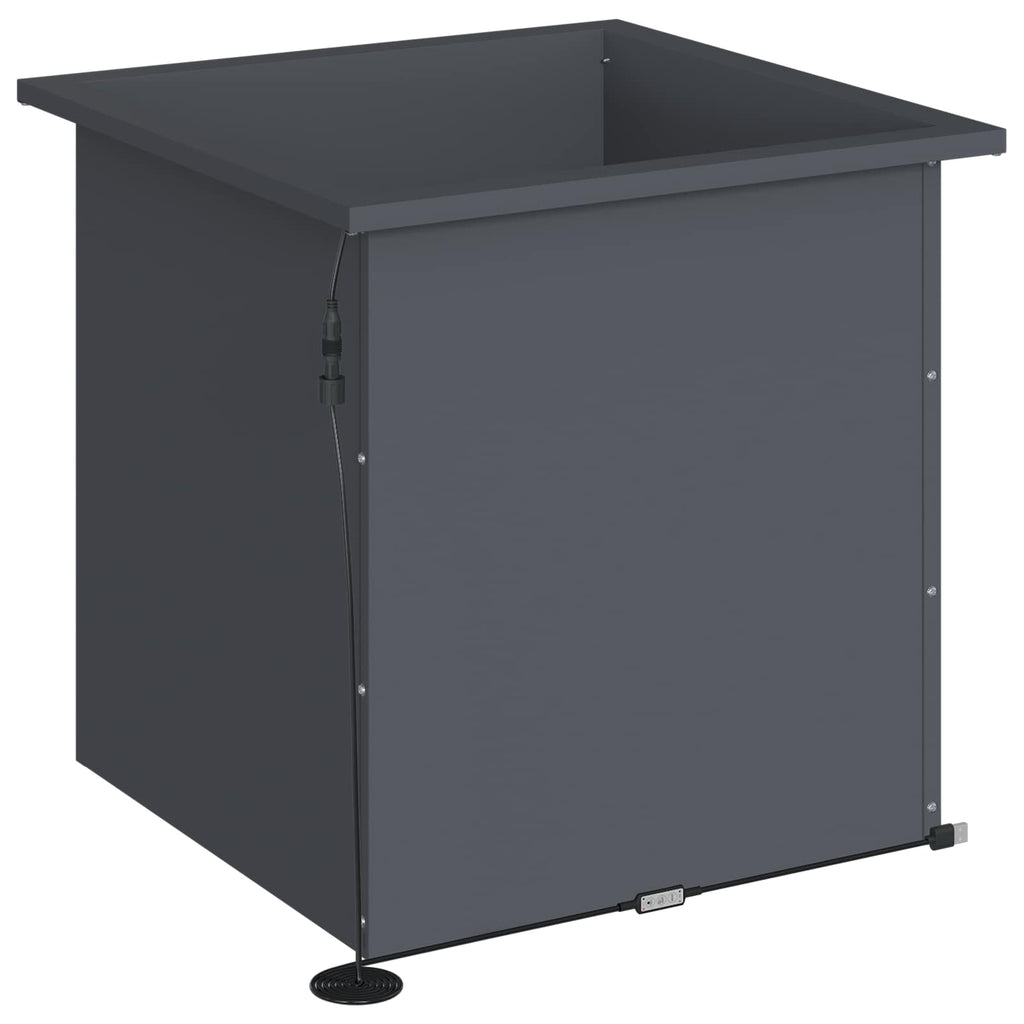 vidaXL Donica ogrodowa z oświetleniem LED Antracyt 50 x 50 x 48 cm