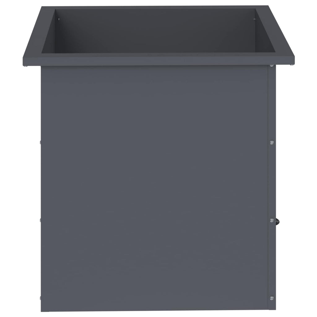 vidaXL Donica ogrodowa z oświetleniem LED Antracyt 50 x 50 x 48 cm
