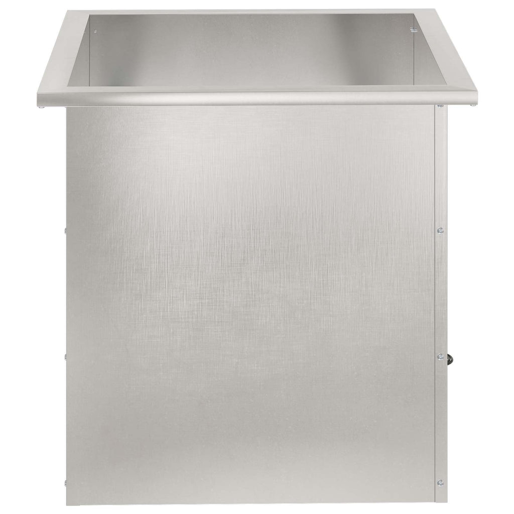 vidaXL Donica ogrodowa z oświetleniem LED srebrny 50 x 50 x 48 cm