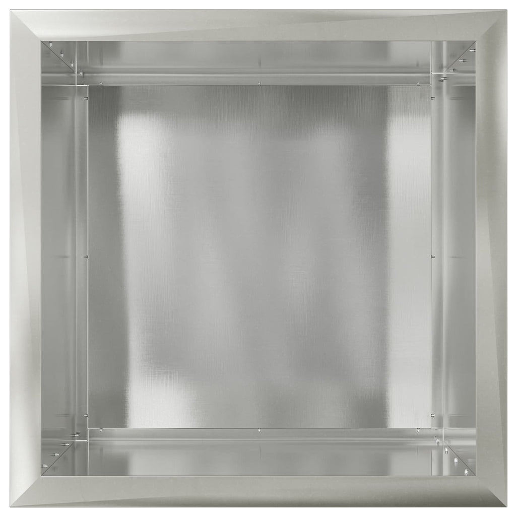 vidaXL Donica ogrodowa z oświetleniem LED srebrny 50 x 50 x 48 cm