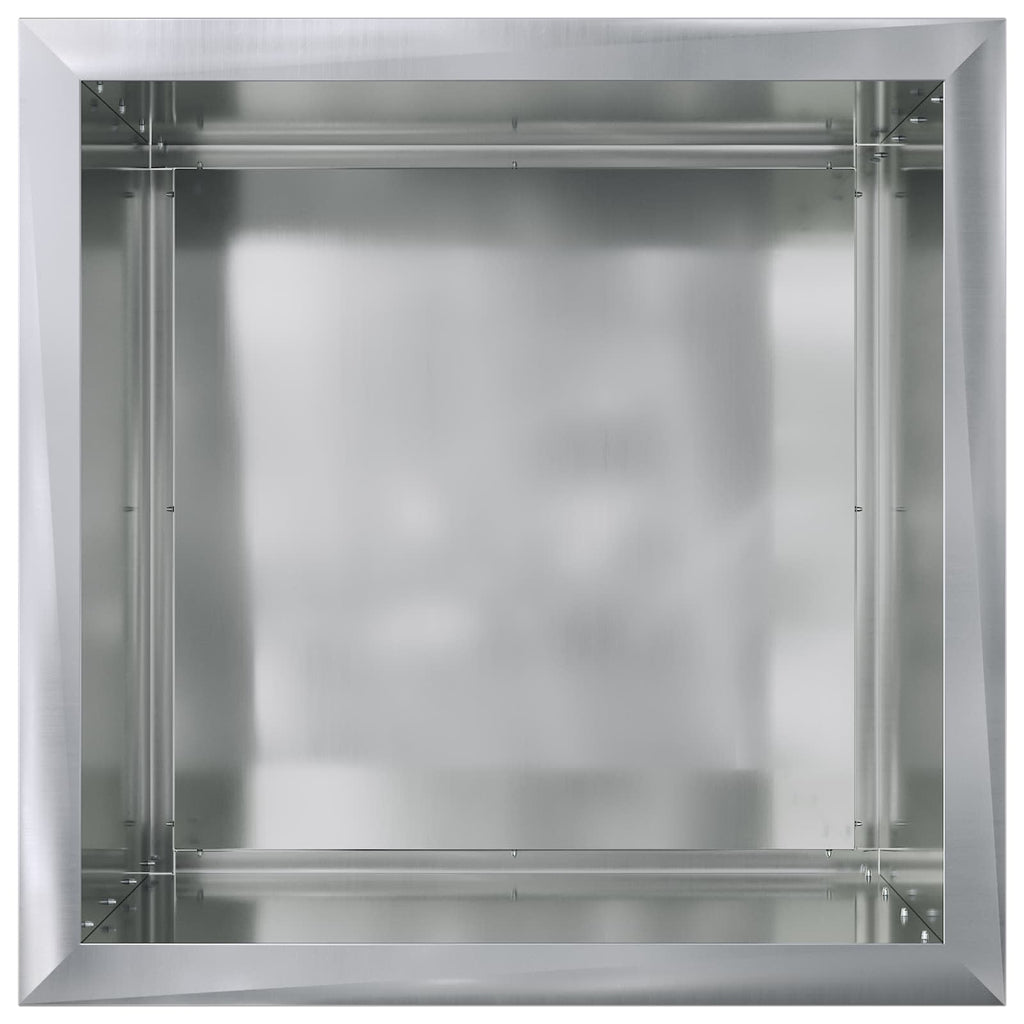 vidaXL Donica ogrodowa z oświetleniem LED srebrny 50 x 50 x 48 cm