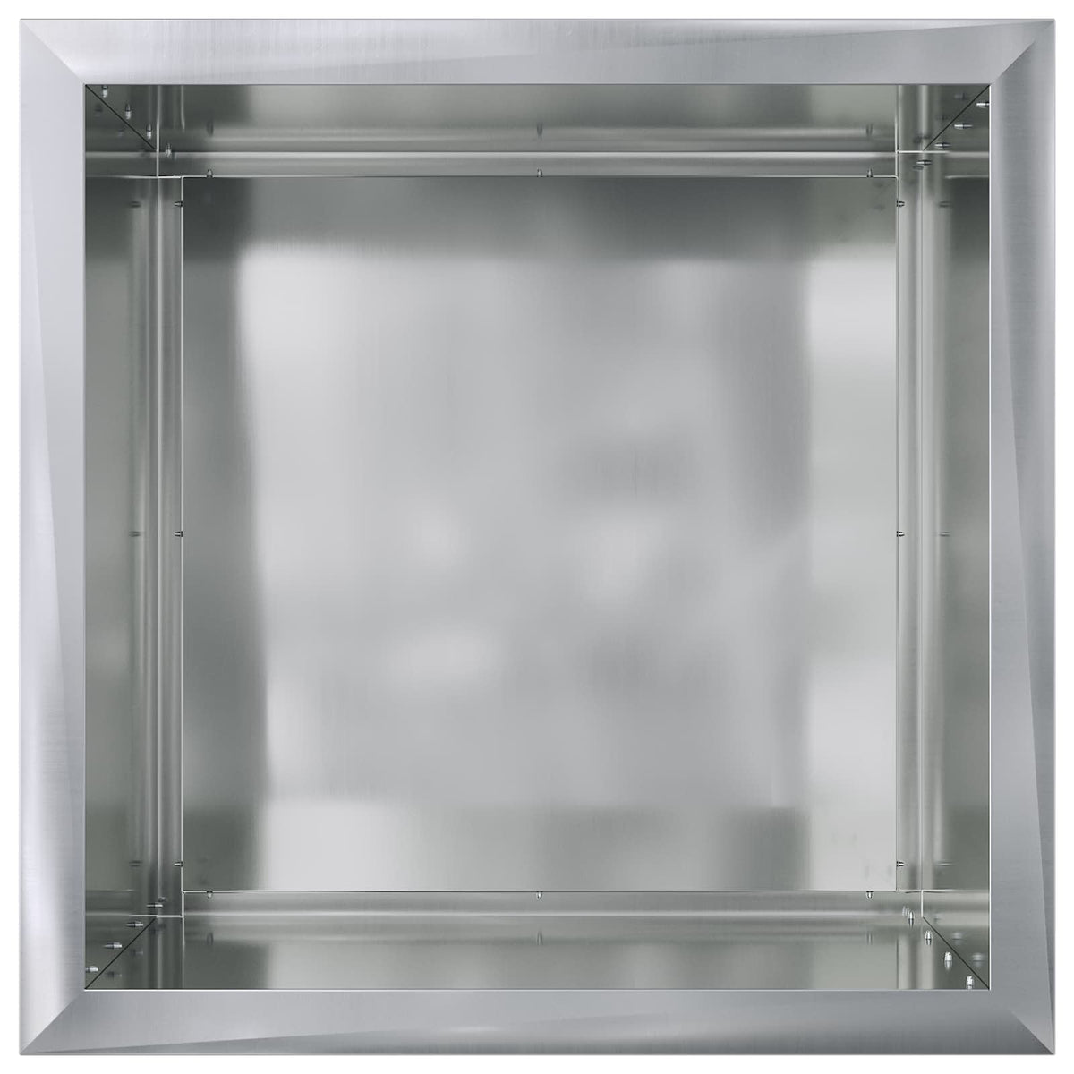 vidaXL Donica ogrodowa z oświetleniem LED srebrny 50 x 50 x 48 cm