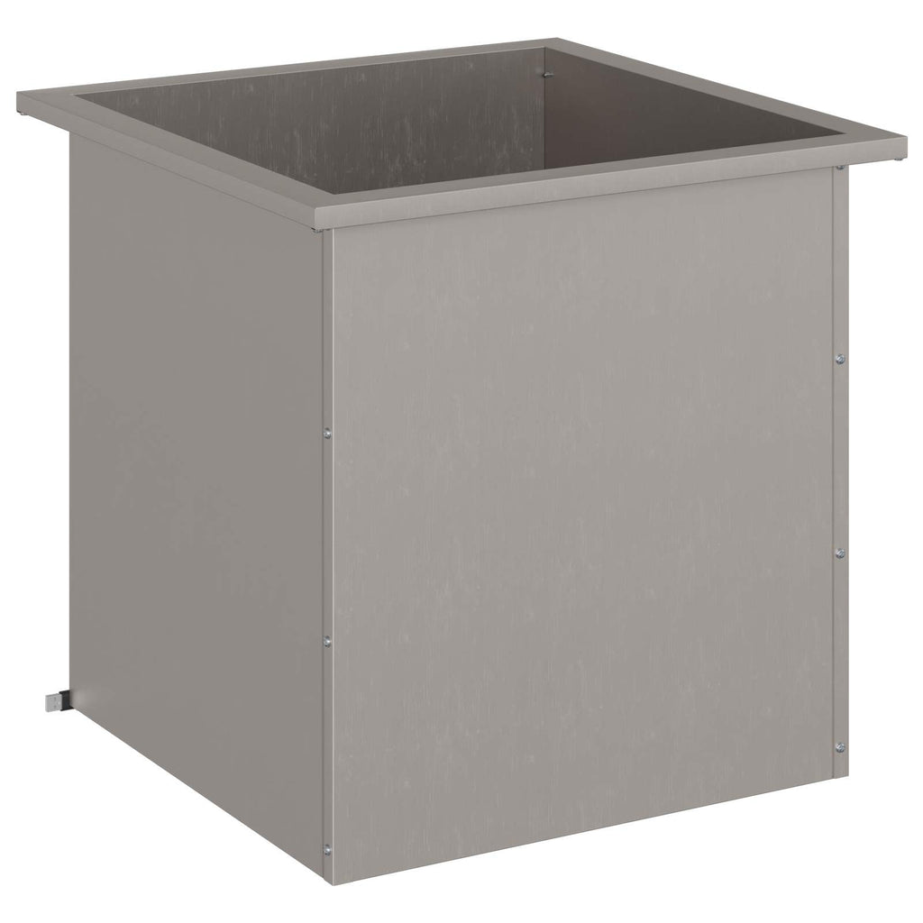 vidaXL Donica ogrodowa z oświetleniem LED Rdzawy 50 x 50 x 48 cm