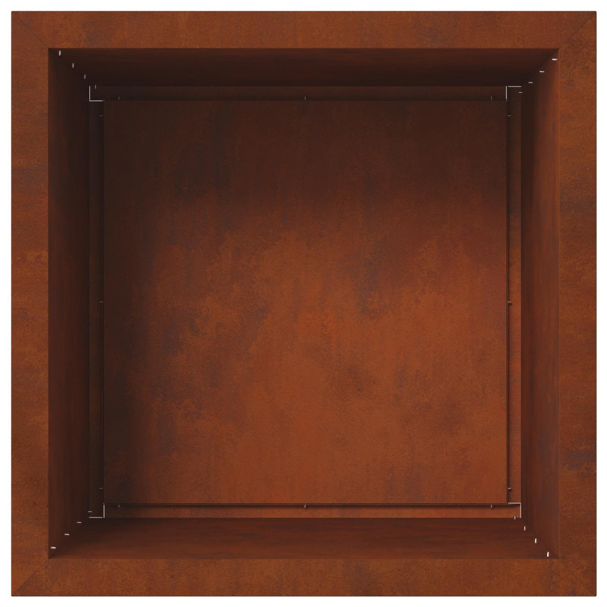 vidaXL Donica ogrodowa z oświetleniem LED Rdzawy 50 x 50 x 48 cm