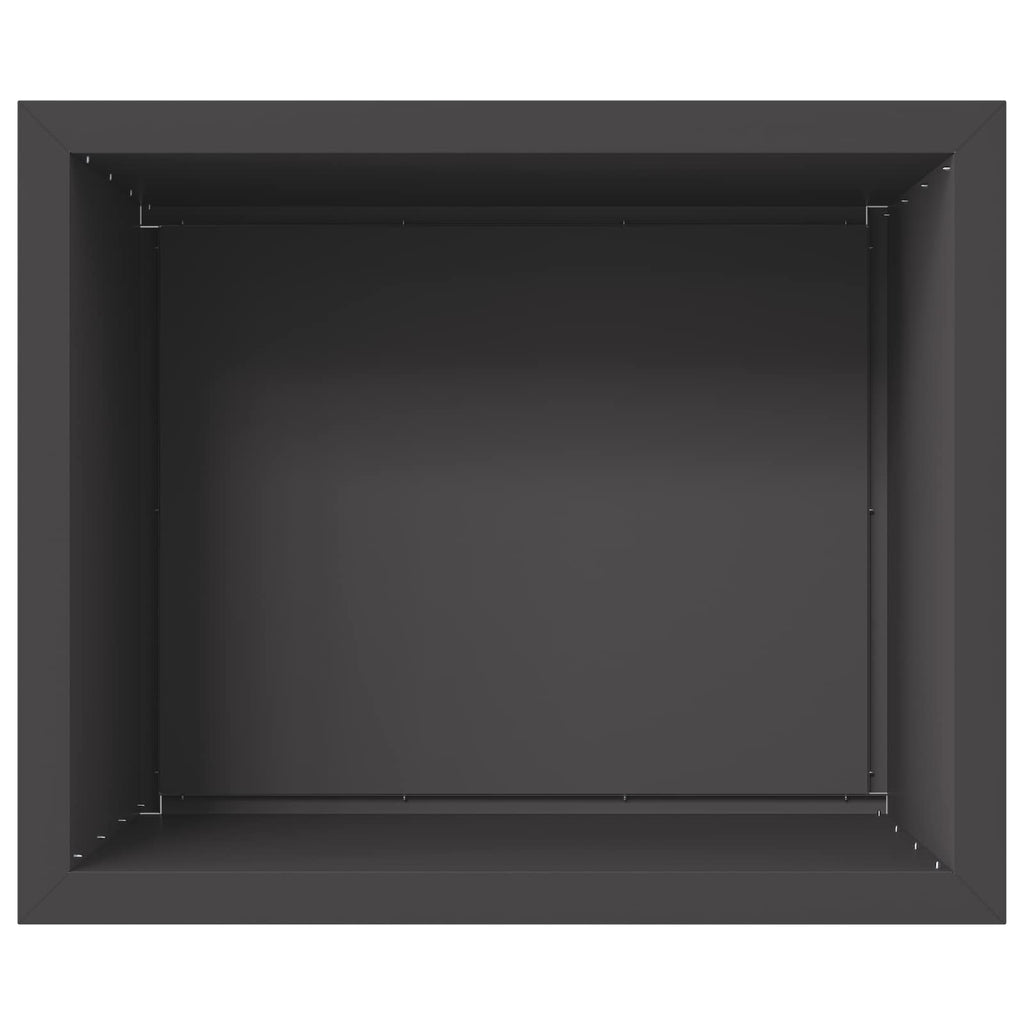 vidaXL Donica ogrodowa z oświetleniem LED Czarny 50 x 60 x 48 cm Stal