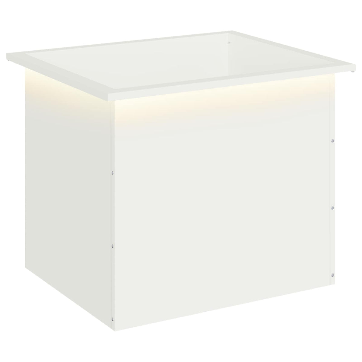 vidaXL Donica ogrodowa z oświetleniem LED Biały 50 x 60 x 48 cm Stal