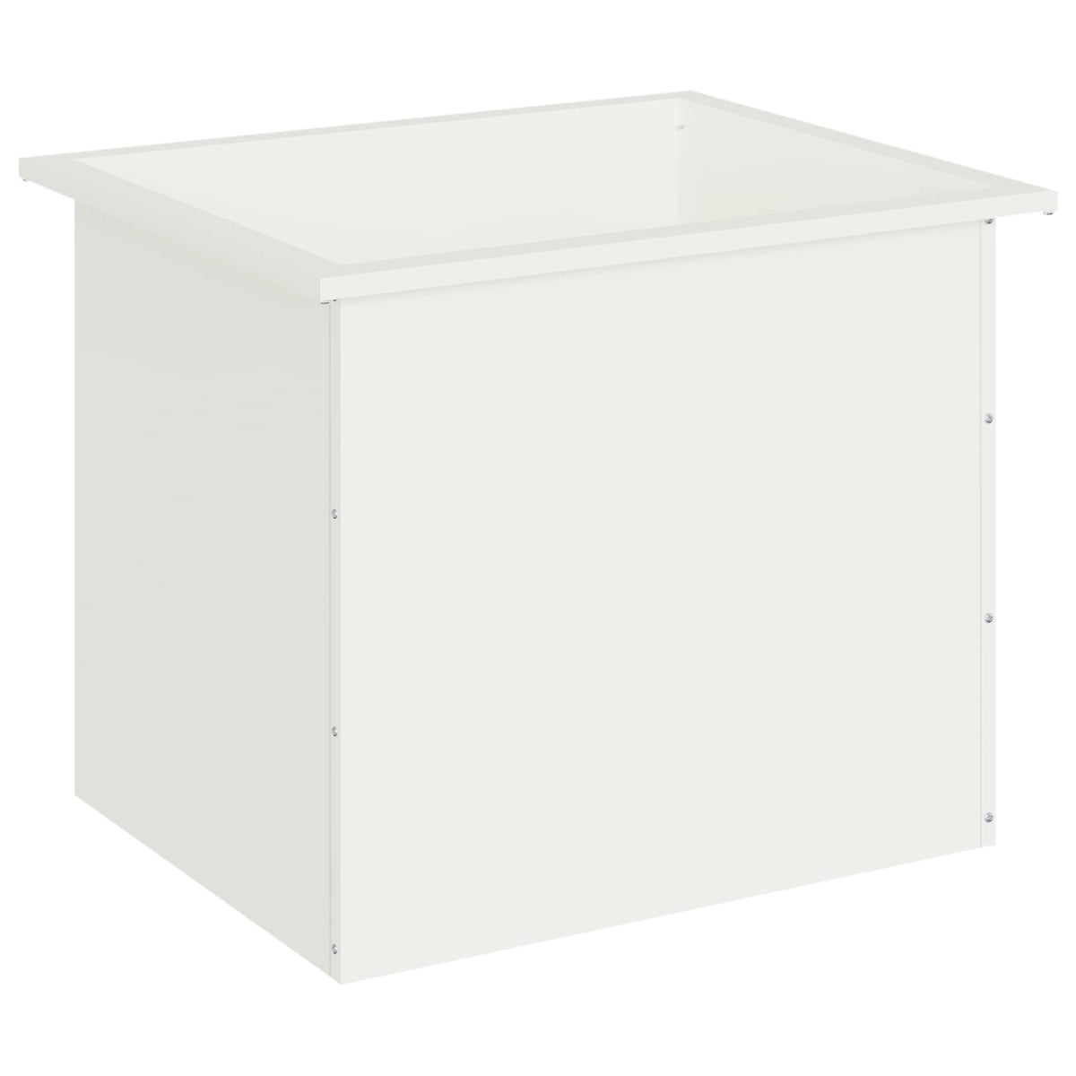 vidaXL Donica ogrodowa z oświetleniem LED Biały 50 x 60 x 48 cm Stal