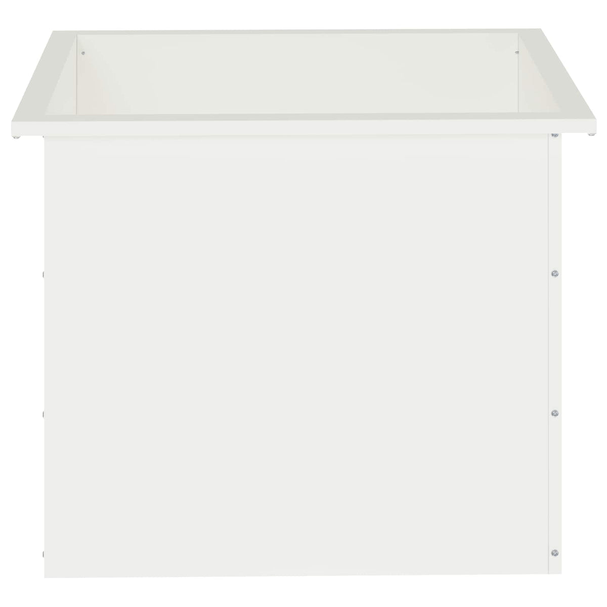 vidaXL Donica ogrodowa z oświetleniem LED Biały 50 x 60 x 48 cm Stal