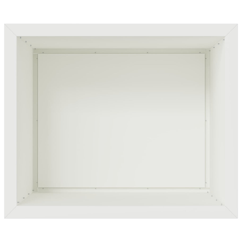 vidaXL Donica ogrodowa z oświetleniem LED Biały 50 x 60 x 48 cm Stal