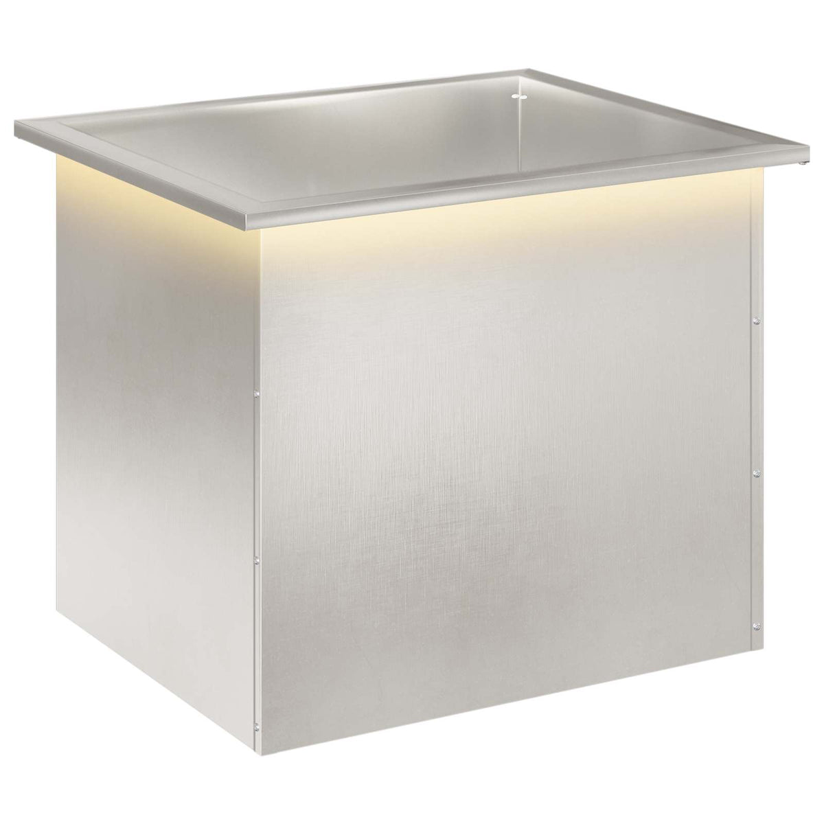 vidaXL Donica ogrodowa z oświetleniem LED srebrny 50 x 60 x 48 cm