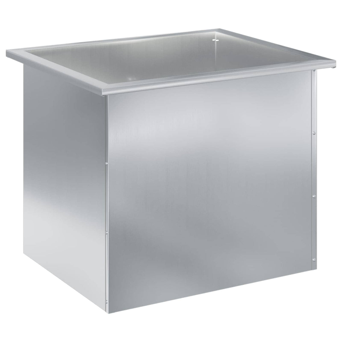 vidaXL Donica ogrodowa z oświetleniem LED srebrny 50 x 60 x 48 cm