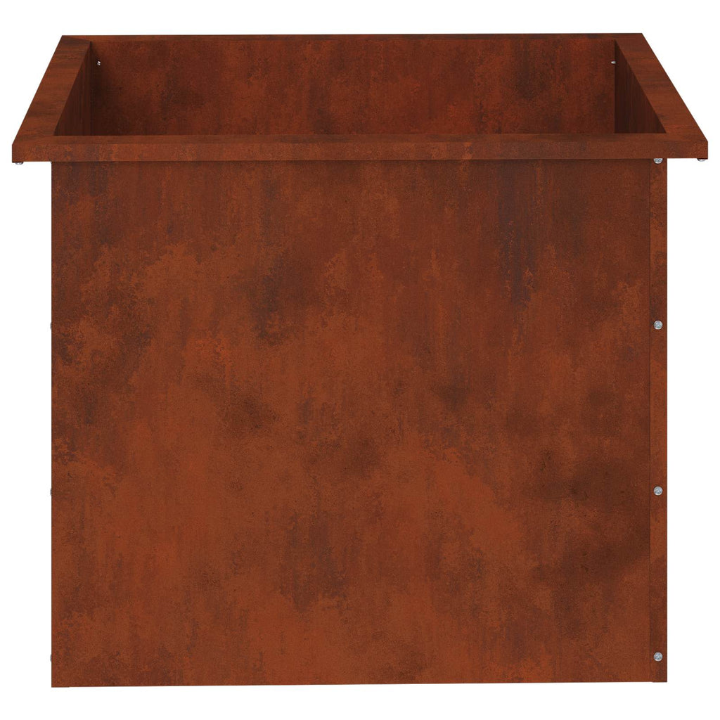 vidaXL Donica ogrodowa z oświetleniem LED Rdzawy 50 x 60 x 48 cm