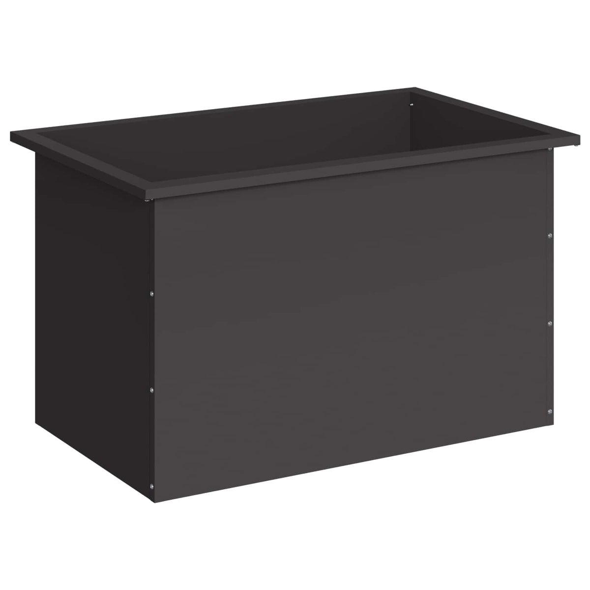 vidaXL Donica ogrodowa z oświetleniem LED Czarny 50 x 80 x 48 cm Stal