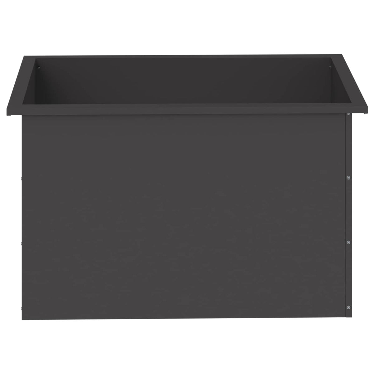 vidaXL Donica ogrodowa z oświetleniem LED Czarny 50 x 80 x 48 cm Stal