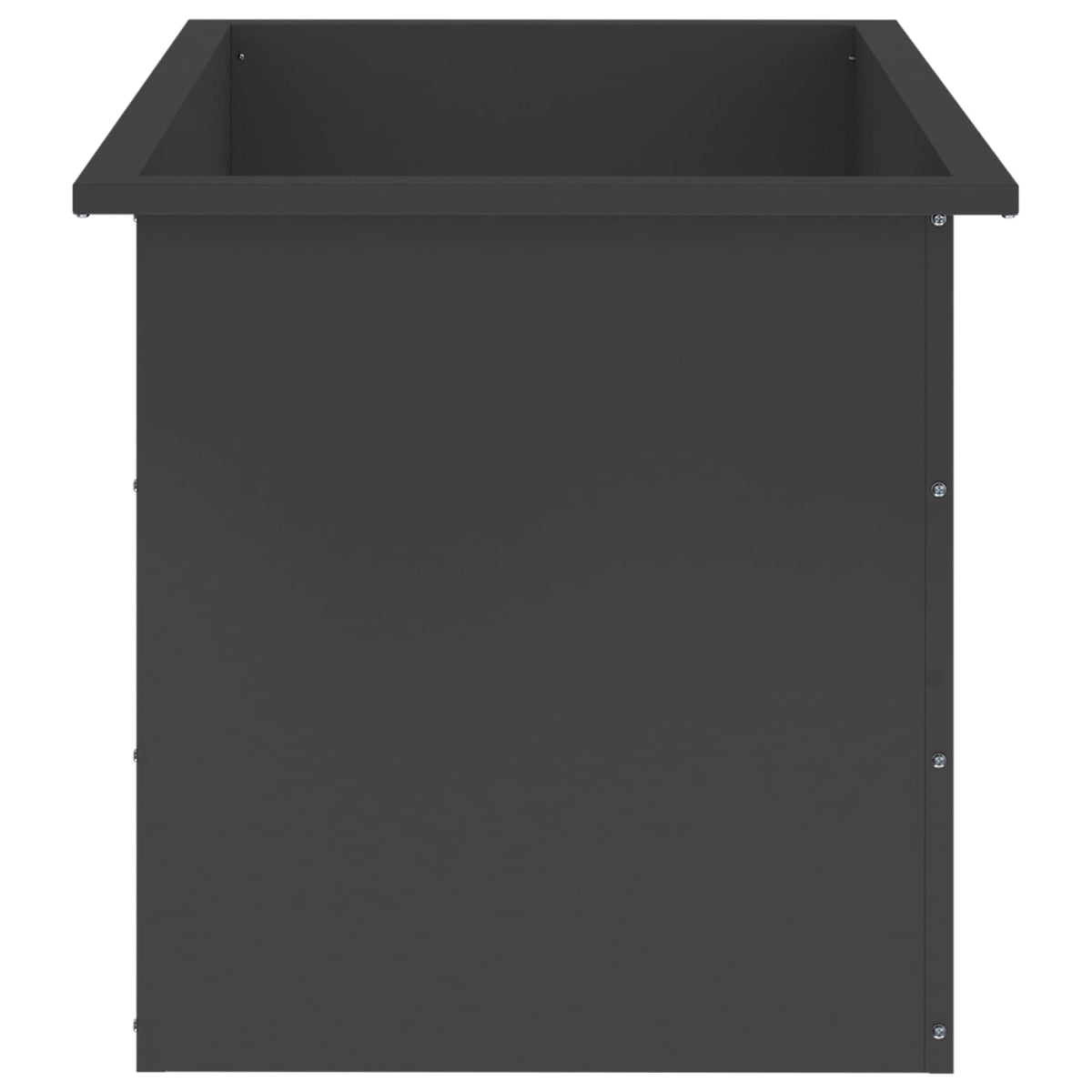 vidaXL Donica ogrodowa z oświetleniem LED Czarny 50 x 80 x 48 cm Stal