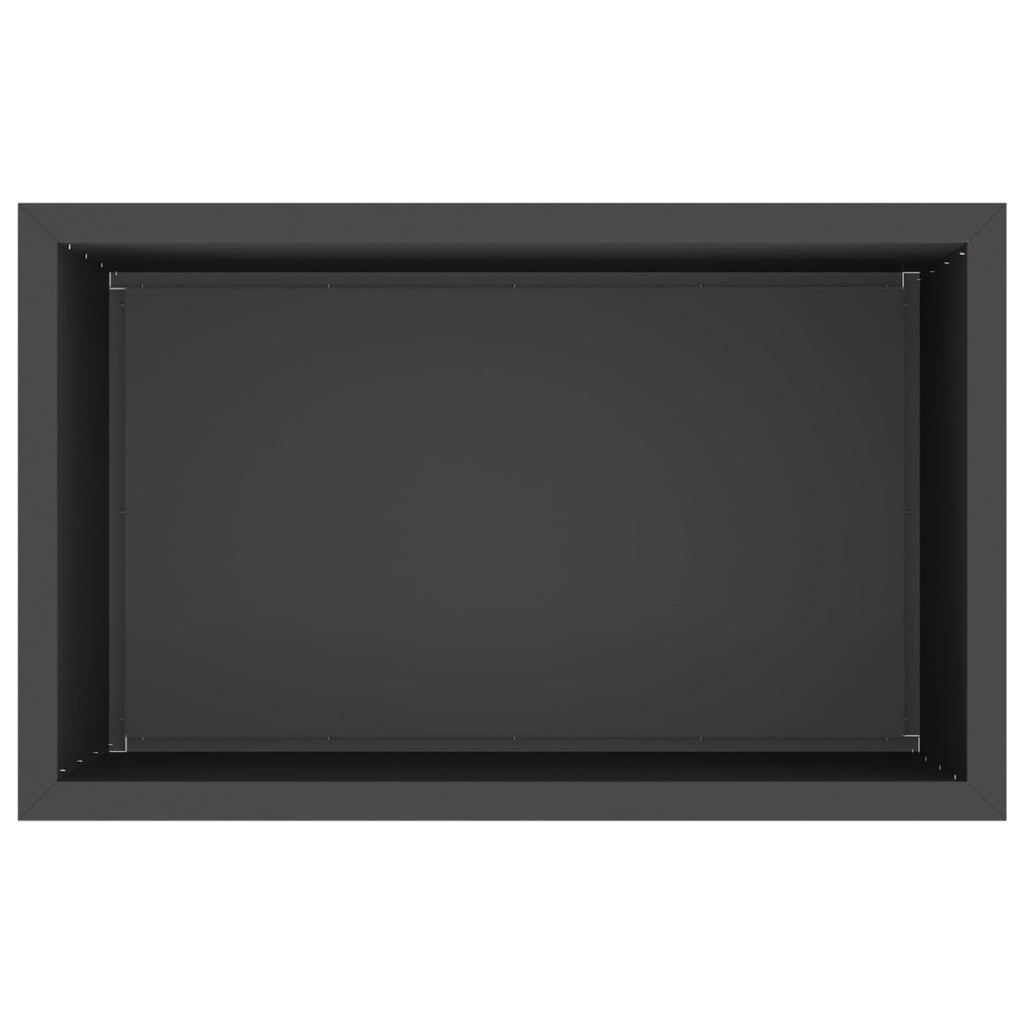 vidaXL Donica ogrodowa z oświetleniem LED Czarny 50 x 80 x 48 cm Stal