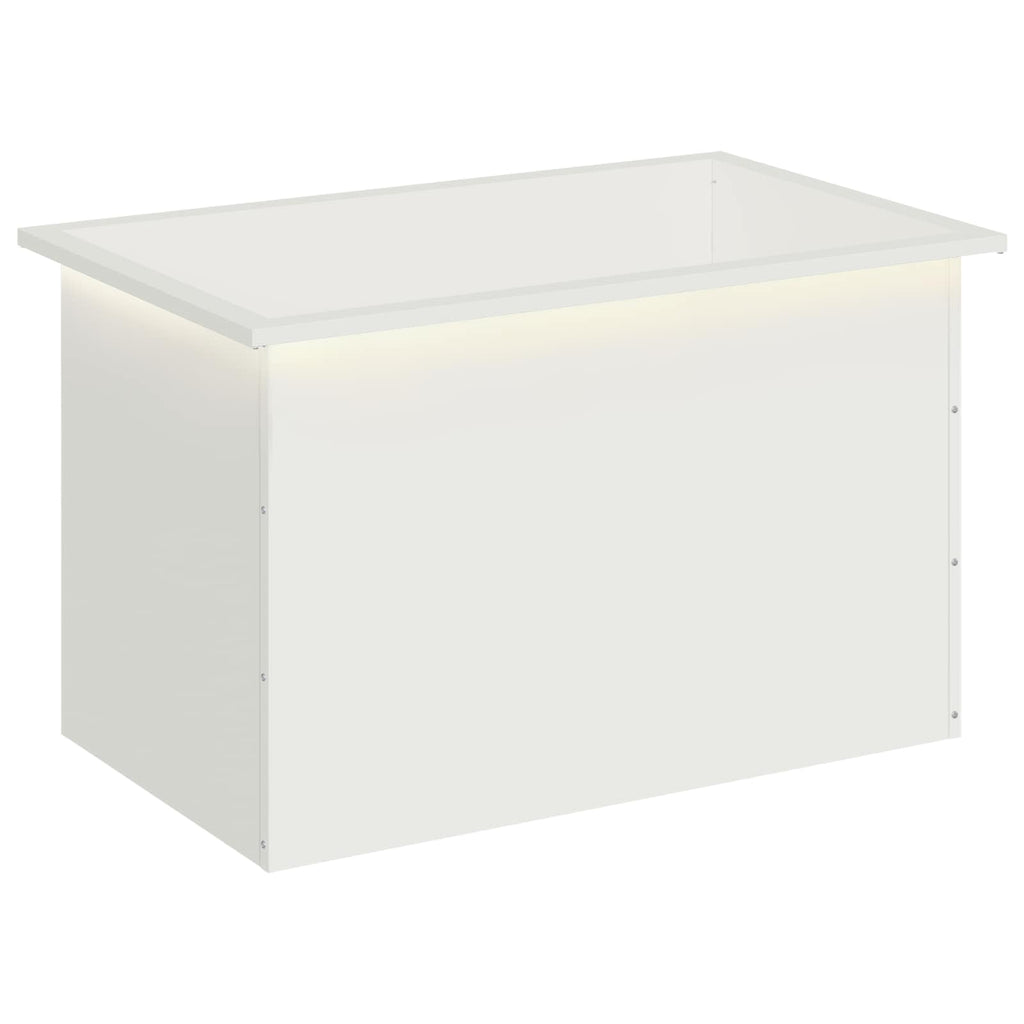 vidaXL Donica ogrodowa z oświetleniem LED Biały 50 x 80 x 48 cm Stal