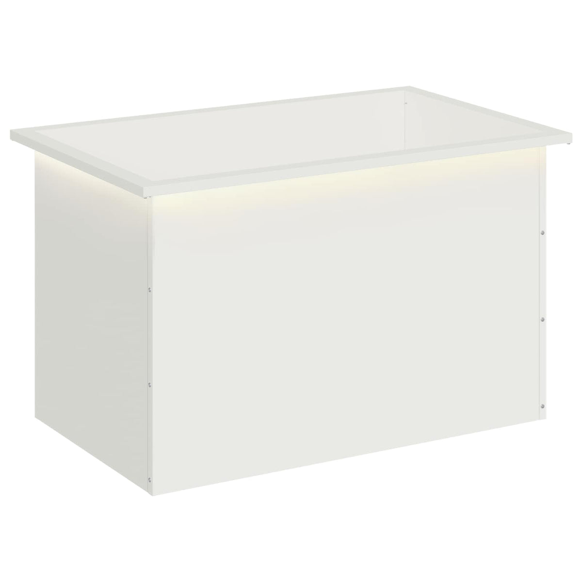 vidaXL Donica ogrodowa z oświetleniem LED Biały 50 x 80 x 48 cm Stal