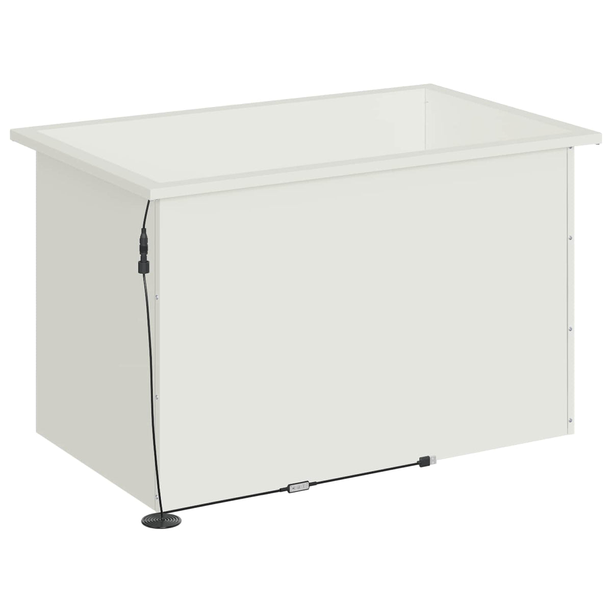 vidaXL Donica ogrodowa z oświetleniem LED Biały 50 x 80 x 48 cm Stal