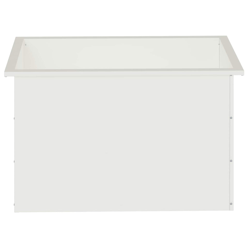 vidaXL Donica ogrodowa z oświetleniem LED Biały 50 x 80 x 48 cm Stal