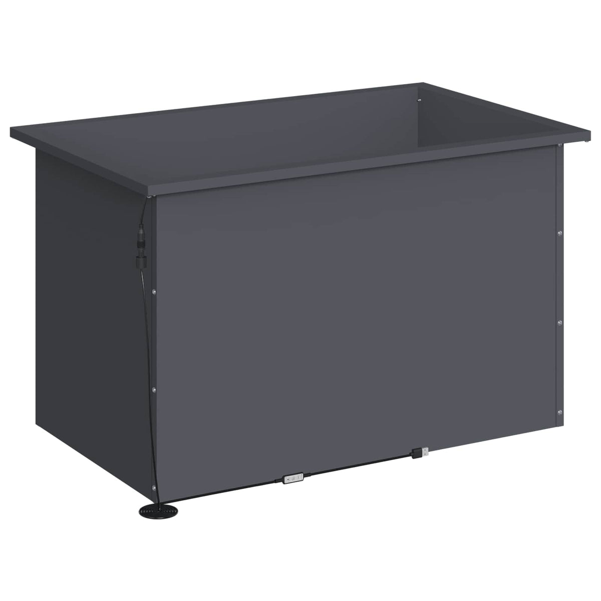 vidaXL Donica ogrodowa z oświetleniem LED Antracyt 50 x 80 x 48 cm