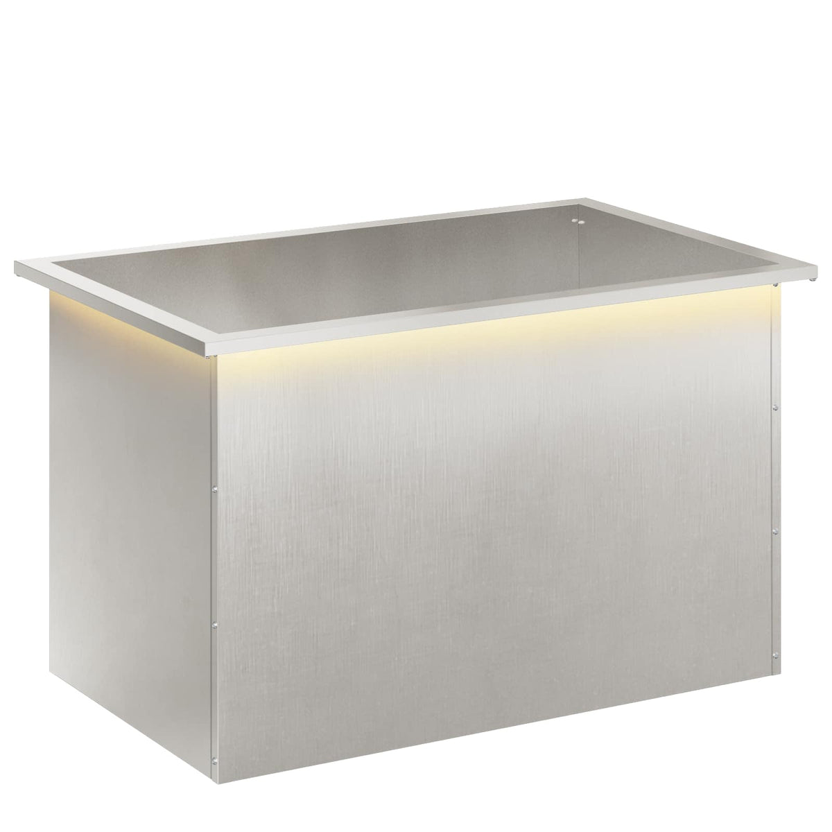 vidaXL Donica ogrodowa z oświetleniem LED srebrny 50 x 80 x 48 cm