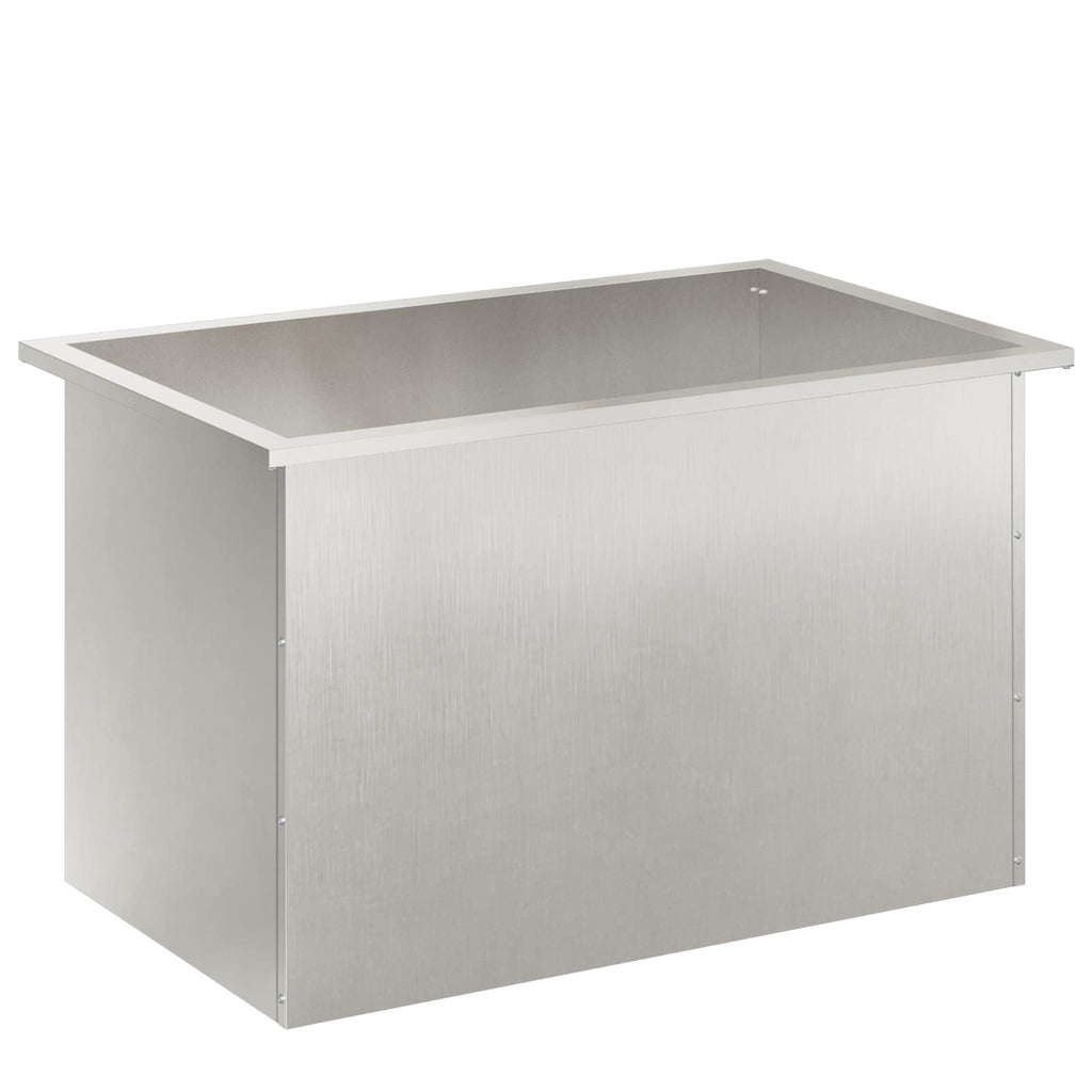 vidaXL Donica ogrodowa z oświetleniem LED srebrny 50 x 80 x 48 cm