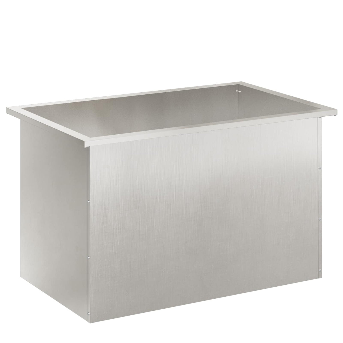 vidaXL Donica ogrodowa z oświetleniem LED srebrny 50 x 80 x 48 cm