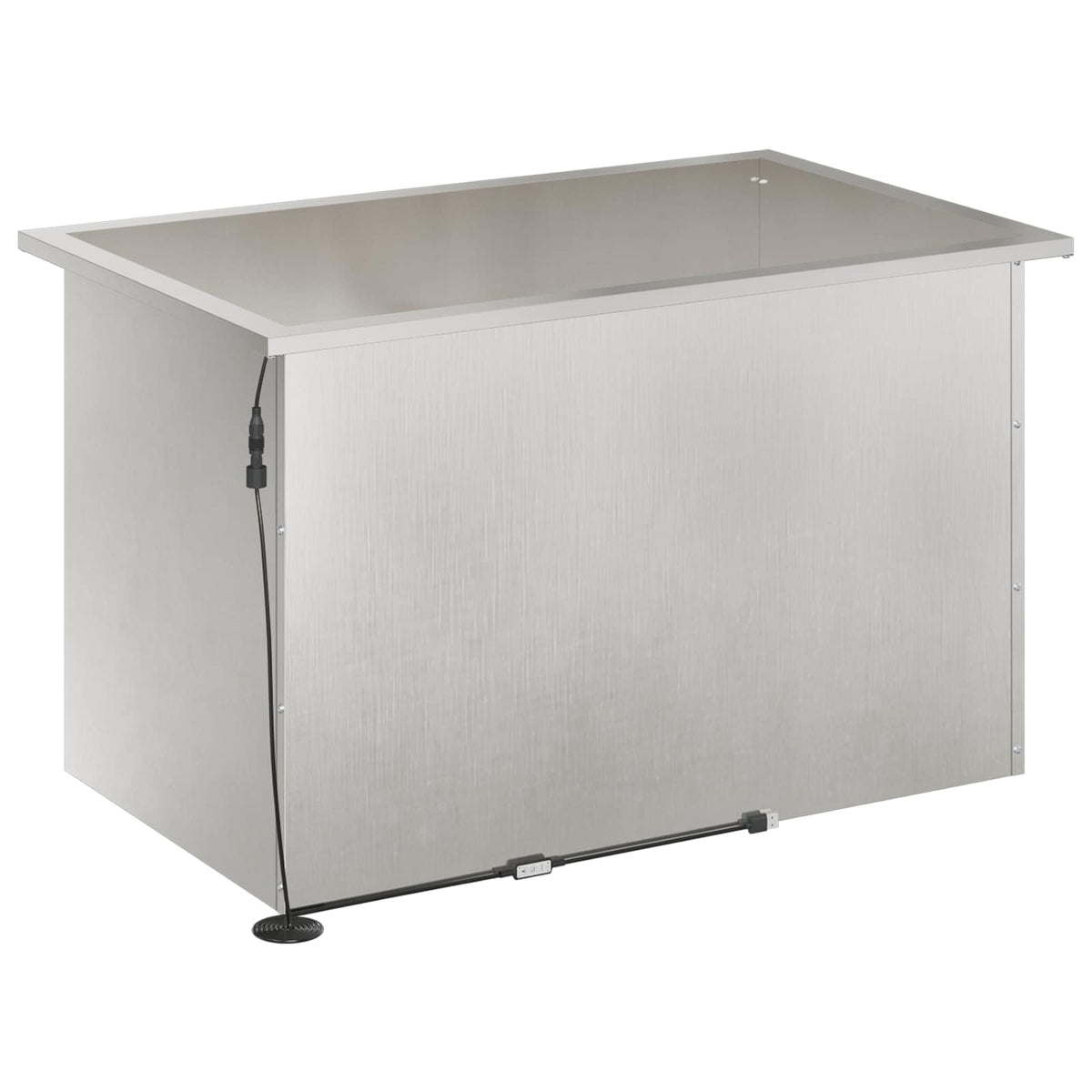 vidaXL Donica ogrodowa z oświetleniem LED srebrny 50 x 80 x 48 cm