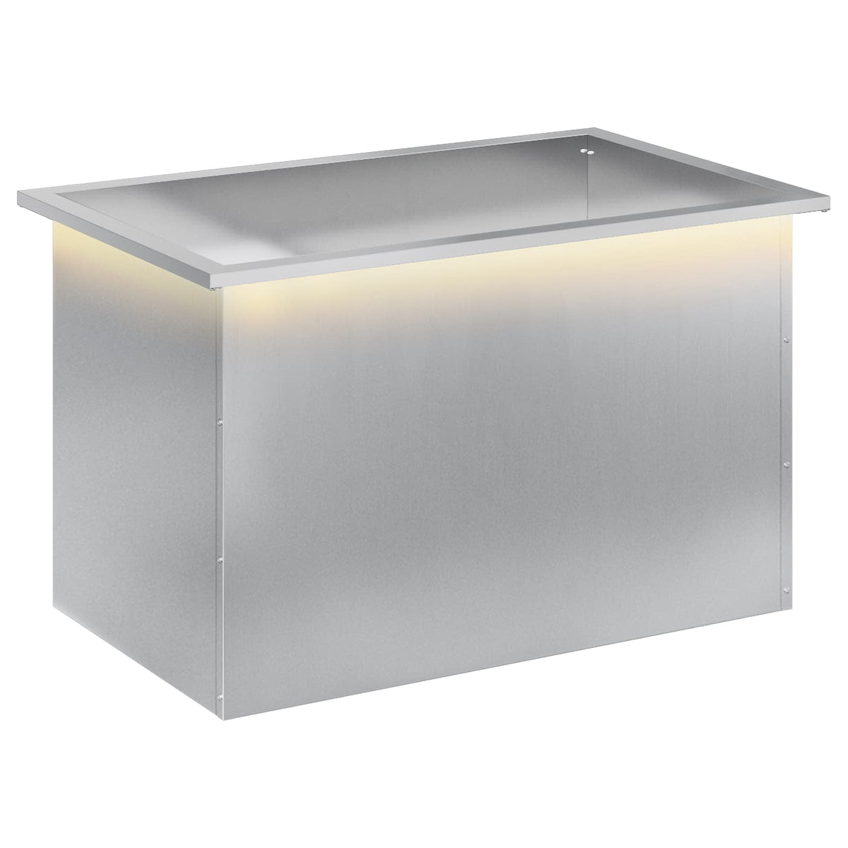 vidaXL Donica ogrodowa z oświetleniem LED srebrny 50 x 80 x 48 cm