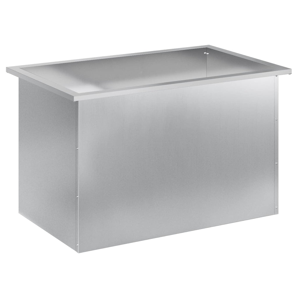 vidaXL Donica ogrodowa z oświetleniem LED srebrny 50 x 80 x 48 cm