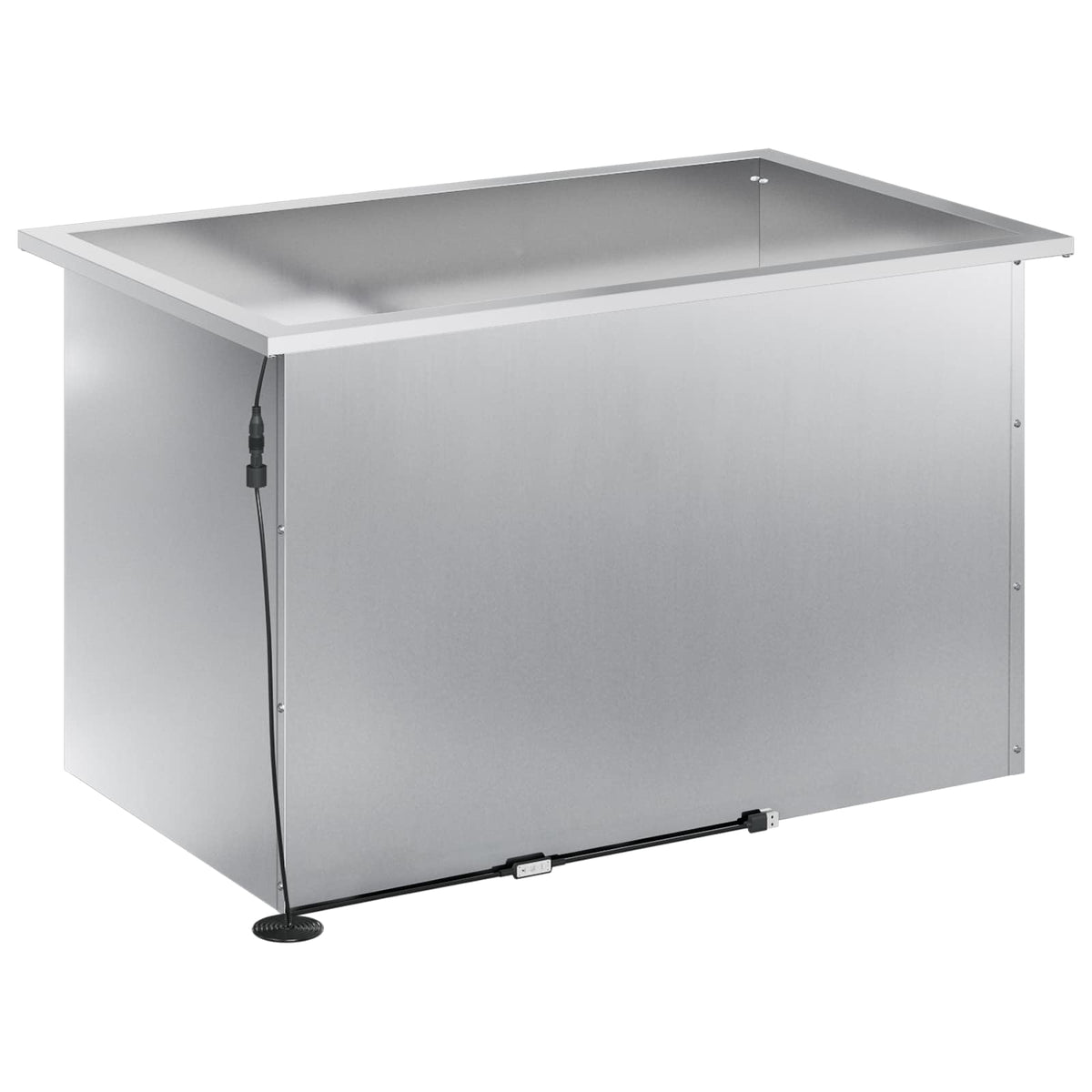 vidaXL Donica ogrodowa z oświetleniem LED srebrny 50 x 80 x 48 cm