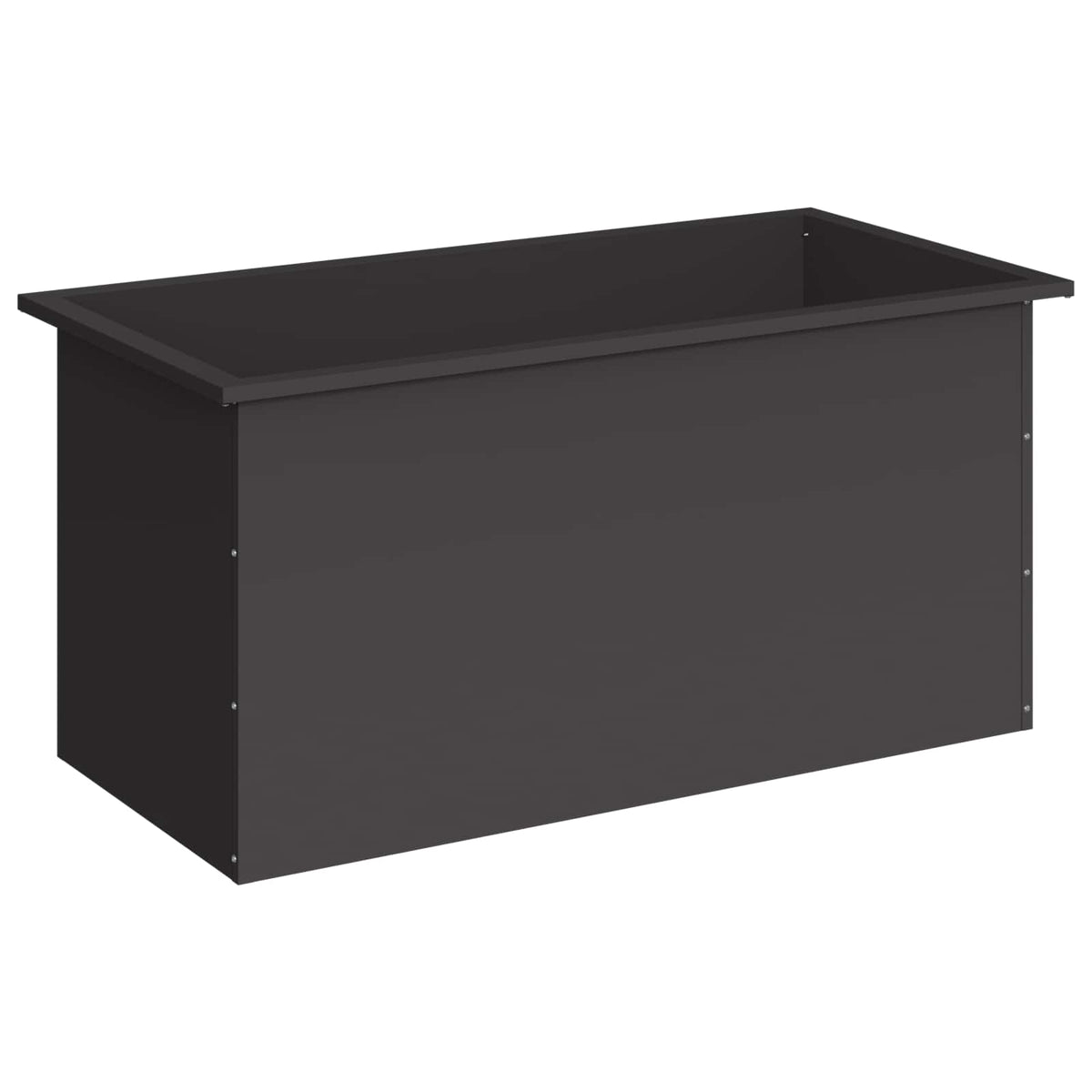 vidaXL Donica ogrodowa z oświetleniem LED Czarny 50 x 100 x 48 cm Stal